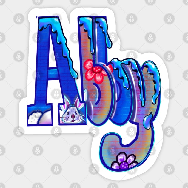 Abby personalised customised nickname for Abigail Sticker by Artonmytee